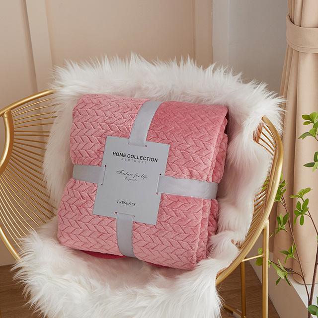 Winter Warm Blanket Thicken Coral Flannel Jacquard Kids Pet Blankets For Living Room Bedroom Sofa Blankets Winter Bed Cover Home