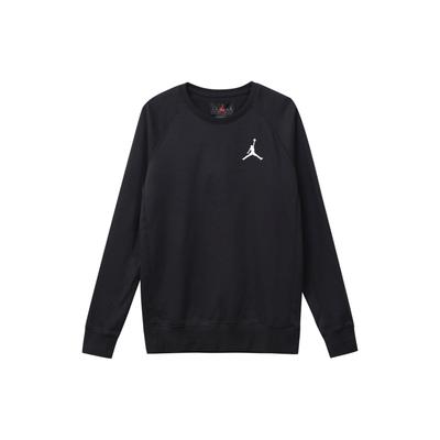 Fleece-Lined Warm Sports Crew Neck Sweatshirt Men Tops Black DC6716-010
