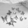 20Pcs 3D Nail Charms Butterfly Shape for Women Girls DIY Nail Art Decoration Craft Accessories