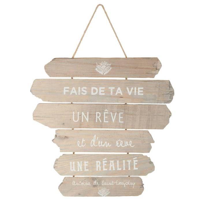 Décoration murale bois vent 28X38 - Atmosphera - Scandinave - Moderne