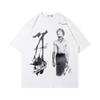 Clothing Men's Original Fuzzy Punk Print Boxy Version Niche 230g Heavy Short-sleeved T-shirt Men's and Women's Summer INS