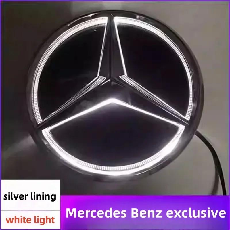 MBK2 C200 E200 New 2025 For Mercedes Benz Car Front Grill Logo Light mirror face LED Badge For Mercedes Benz W166 GLS350 AMG/GLS63 X2