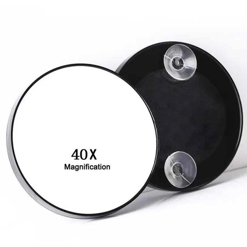 

40x Powerful Suction Cup Magnifying Glass - 3.5 Travel Makeup Mirror for Blackhead Removal, Acne Extraction, Eyebrow & Eyelash
