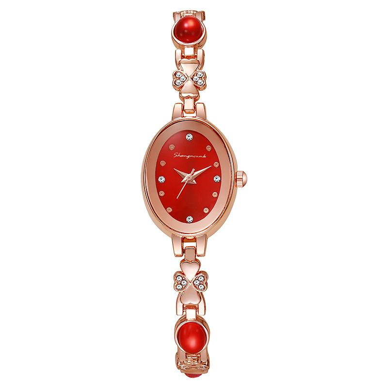 Orologio da donna con catena e bracciale al quarzo con strass intarsiati Orologio da polso Orologio da donna Orologi