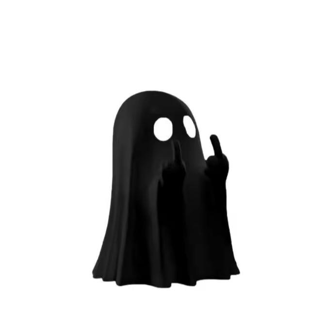 Decorative Item Ghost Figurine Halloween Home Decor Scary Cute Ghost Statue Miniature Model Coffee Table Centerpiece Shelf