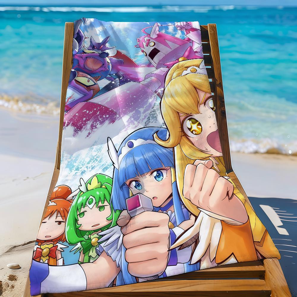 Anime S-Smile P-PreCure Towel Sports Quick Dry Travel Camping Gear Sandproof Soft Light Large Beach Towel
