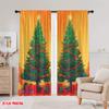 2pcs,2D Plane Printing Light Filtering Curtains Christmas Tree Presents (3) Durable 100% Polyester Fabric (without Rod) Art Deco