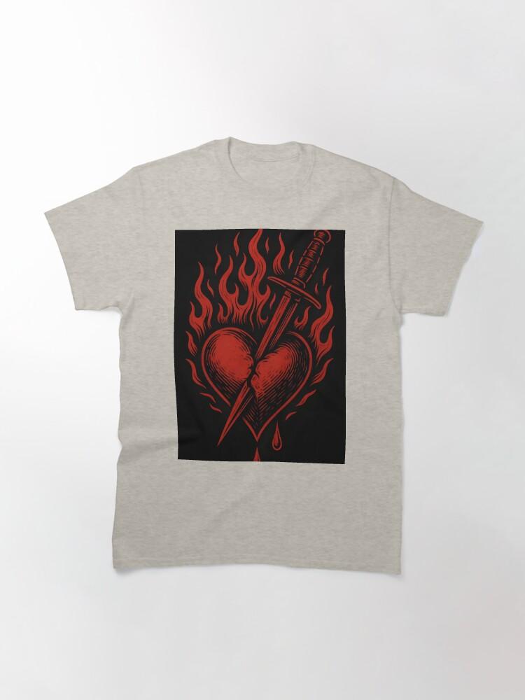 Heart In Flames and Chains Classic T-Shirt