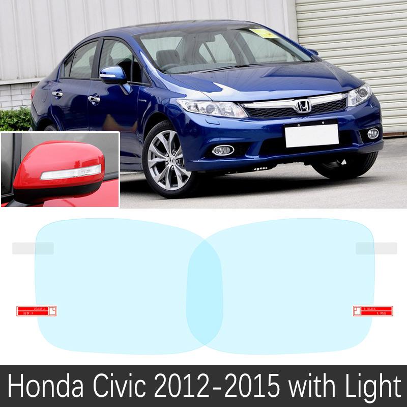 for Honda Civic 7 8 9 10 EU FB FK FA FD 2001~ Full Cover Rearview Mirror Anti-fog Rainproof Anti Fog Film Accessories 2012
