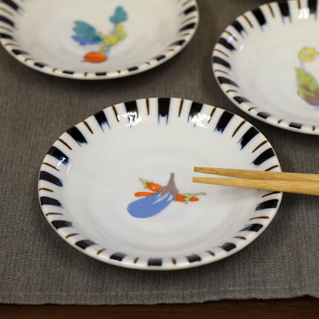 Waza no Kura Stilvoller Teller Kutani Kleines Set aus Gemüsekeramik Japanisches Servierset Made in Japan, Ware, Teller, 5, Marke, Geschirr, Teller,