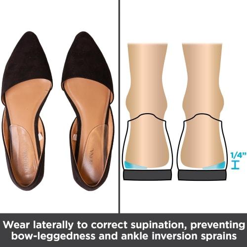 Medial & Lateral Heel Wedge Silicone Insoles (Pair) by BraceAbility