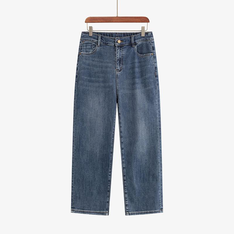 

Женские джинсовые шорты больших размеров, грушевидной формы, с эластичной талией, утягивающие, прямые брюки 4XL синий