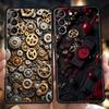 Handyhülle Cover für Samsung Galaxy S25 Edge S24 S23 S22 S20 S21 FE Ultra S10 S10E Plus Weiches TPU Capas Mechanisches Zahnradmuster