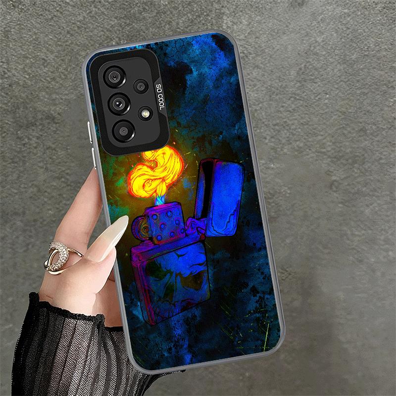 Lighter Cool Pattern Soft Phone Case for Samsung A17 A16 A15 A14 A13 A57 A56 A55 A54 A53 A37 A36 A35 A34 A33 A26 A25 A24 A23 A52