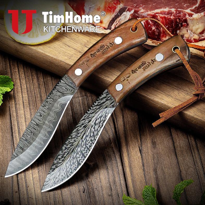 

TIMHOME Кухонный нож Кухонный нож Кухонный нож Дамасская татуировка Ручной нож для мяса Нож для обвалки Нож мясника Всегда используйте фруктовый нож Кухонные ножи