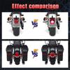 1 Pcs Motorcycle Modified Black Rear Tail Light LED Brake Light For  Motorcycles With Strong Penetrating Power Replacement