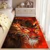 Fiery Dragon Carpet Design Suitable As a Non-slip Mat for the Living Room or Bedroom Sofa