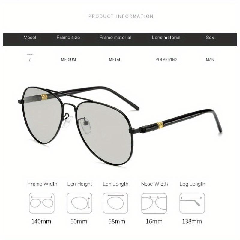 Gafas de sol fotocromáticas de aviación de moda para hombres y mujeres, gafas de sol polarizadas para piloto, gafas de conducción antideslumbrantes con protección UV400