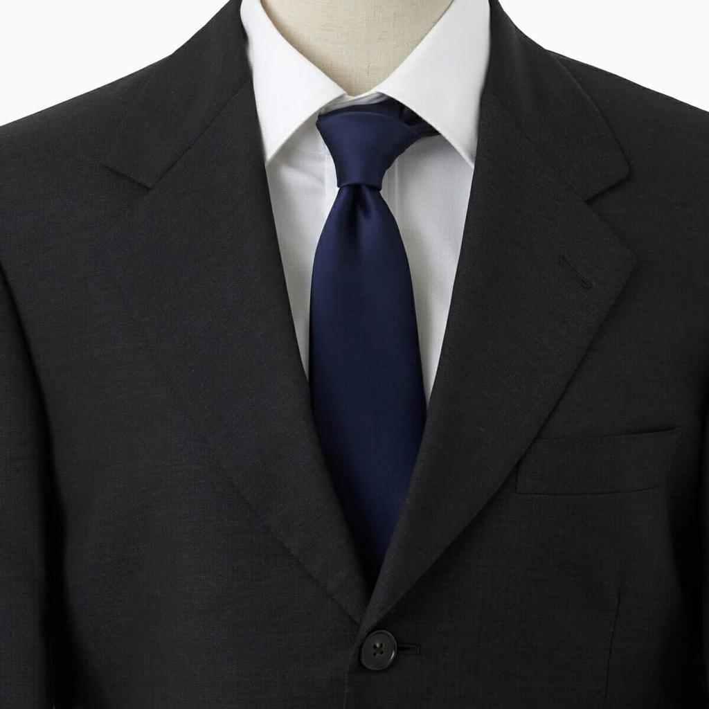 [Ogier] Men's Seven-Fold Tie, 100% Silk, Solid Color, BusinessFormal, Made in Japan, 015