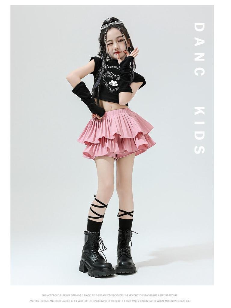 Girls' Jazz Hip Hop Dance Costume Set - Trendy Cheerleading Performance Outfit