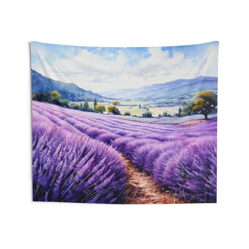 lavender fields tapestry 75x100 чёрный