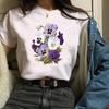 Women Tees Print Graphic Plant Cartoon Watercolor Floral Flower Summer Autumn Lady Tops Clothing Wear T Shirt  Womens T-Shirt
