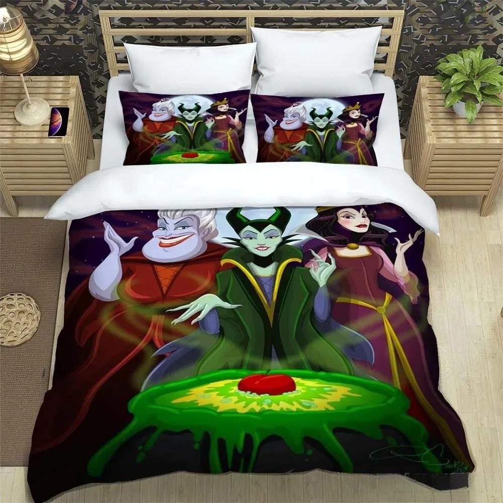 

Villains Maleficent Ursula Evil Queen Bedding Set Duvet Cover Comforter Sets Double Comforte 100% Polyester 3-Piece Set EU Single(135*200cm)3pcs