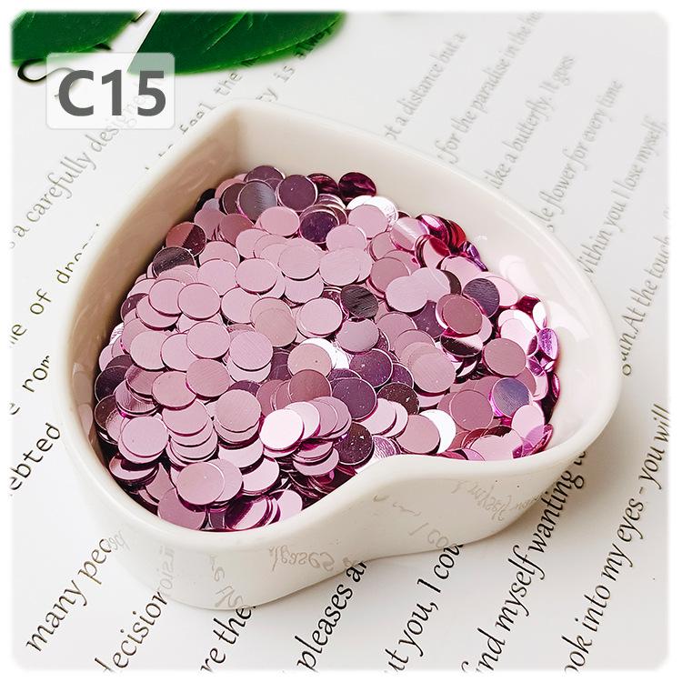 Yaleduo Glitter-Filled Beaded Cup Sequins - 5mm PVC Sheet for DIY Jewelry