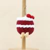 Plush Red Cake Keyring Pp Cotton Fill Soft Toy For Kids Birthday Gift Idea