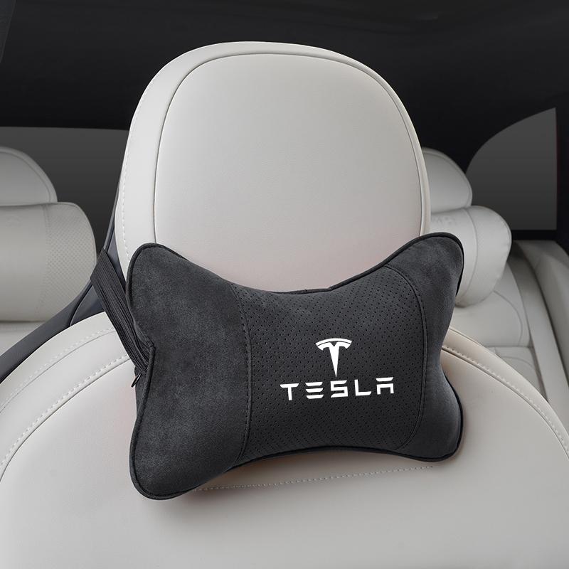 

1Pcs Car Seat Headrest Auto Logo Neck Spine Protection Pillow For Tesla Model 3 Highland 2023 Model S Model X Model Y-Eur