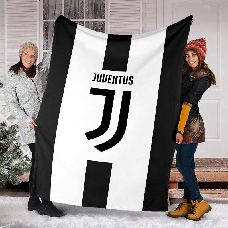 1pc Juventus Theme Blanket - Digital Print, Polyester, Cozy for All Seasons, Perfect for Outdoor, and Travel
