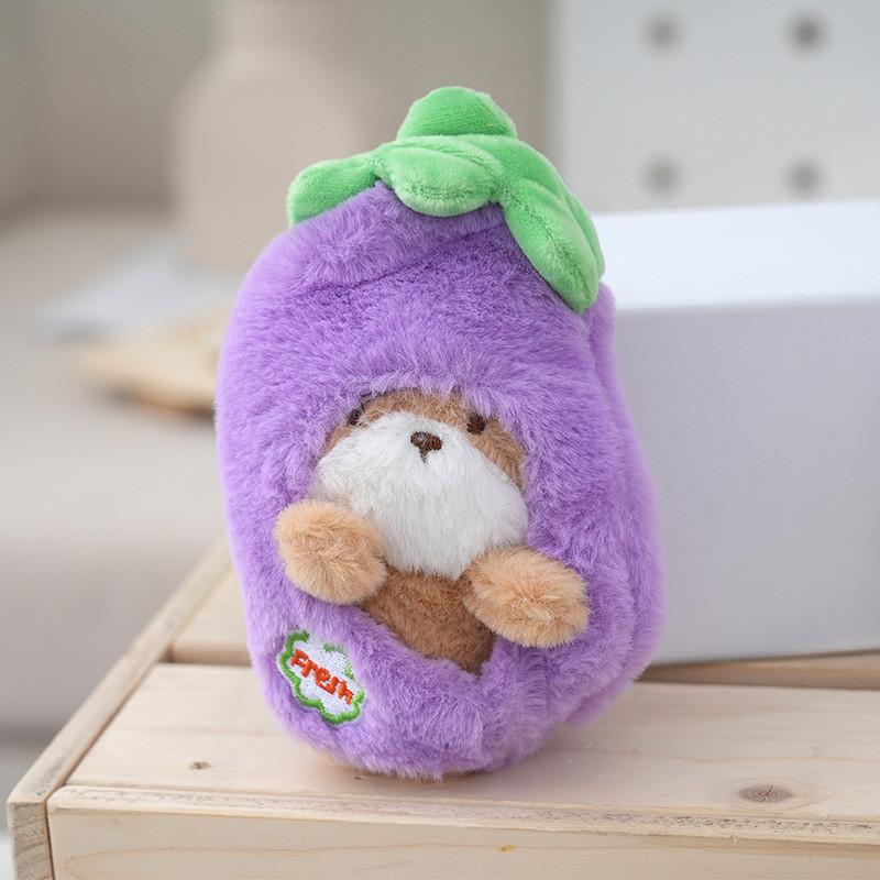 

Adorable Strawberry Rabbit Plush Pillow Cute Stuffed Animal Toy For Kids Eggplant Bear