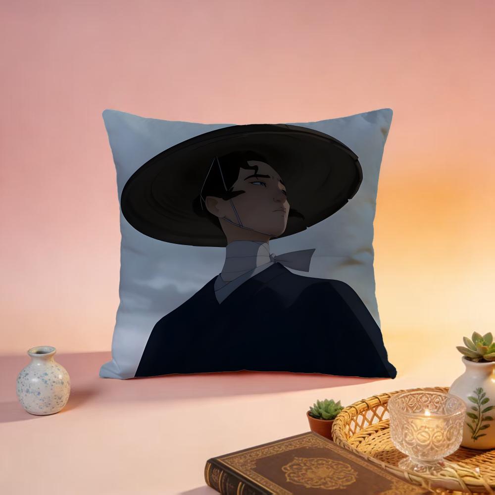 Fashion BBlue Eye Samuraies Cushion Cover Premium SkinFriendly Pillow Case MultiPurpose for Home Office Travel