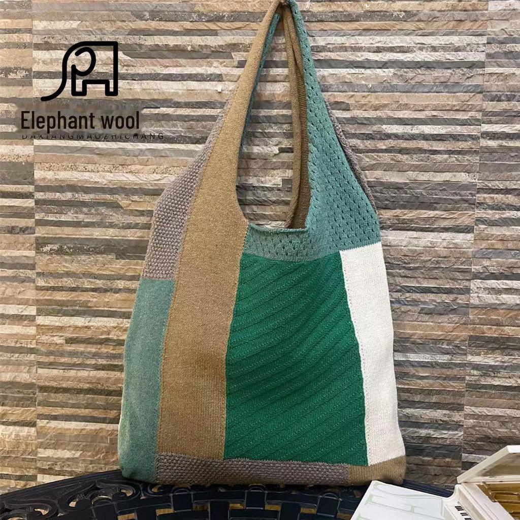 2023 Stylish Retro Knitted Shoulder Bag - Versatile Large Handheld Women's Tote