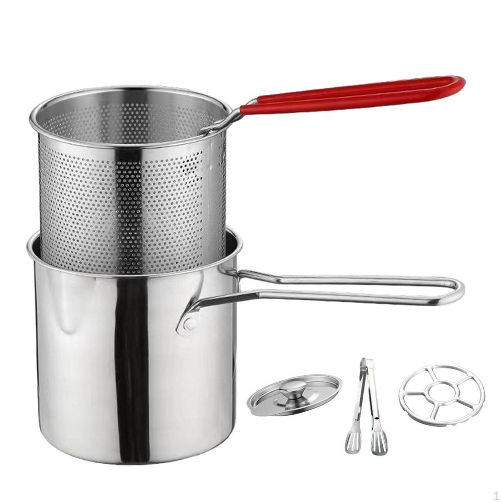 Compact Deep Fryer Pot for Easy French Fries Cooking