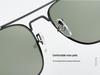 New Stylish European & American AO Men's Metal Square Frame Sunglasses