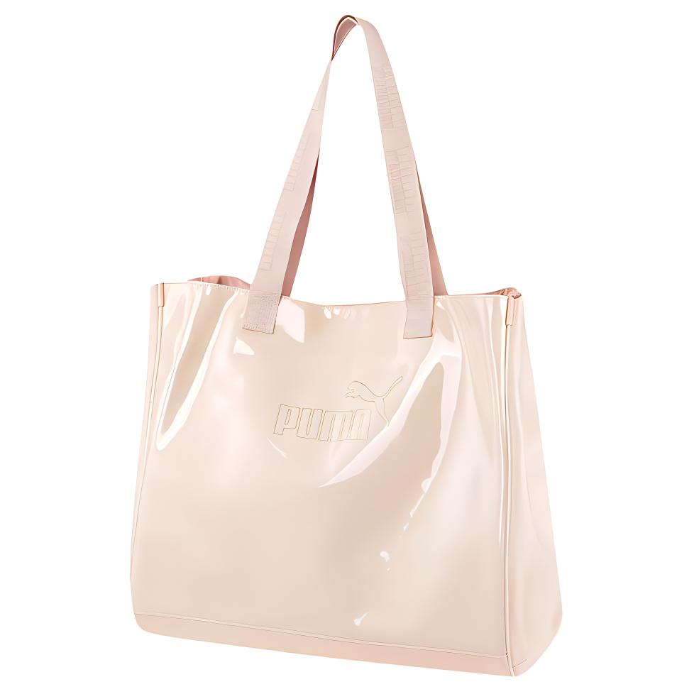 

New PUMA Artificial Leather Tote Bag Shopping Bag Shoulder Bag Handbag Regular Unisex Quicksand Pink 077919-02 38.1*18.5*33.0CM