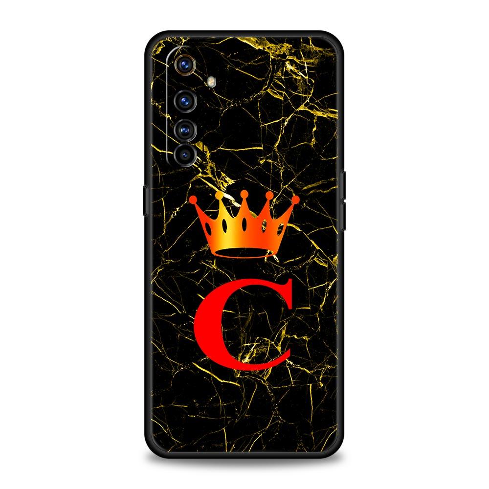 Marble Letter Soft TPU For Realme 13 12 11 10 9 Pro Plus GT3 GT2 C21 C25 C35 C53 C55 C67 Pro 5G Phone Case Cover Fundas Capa Bag