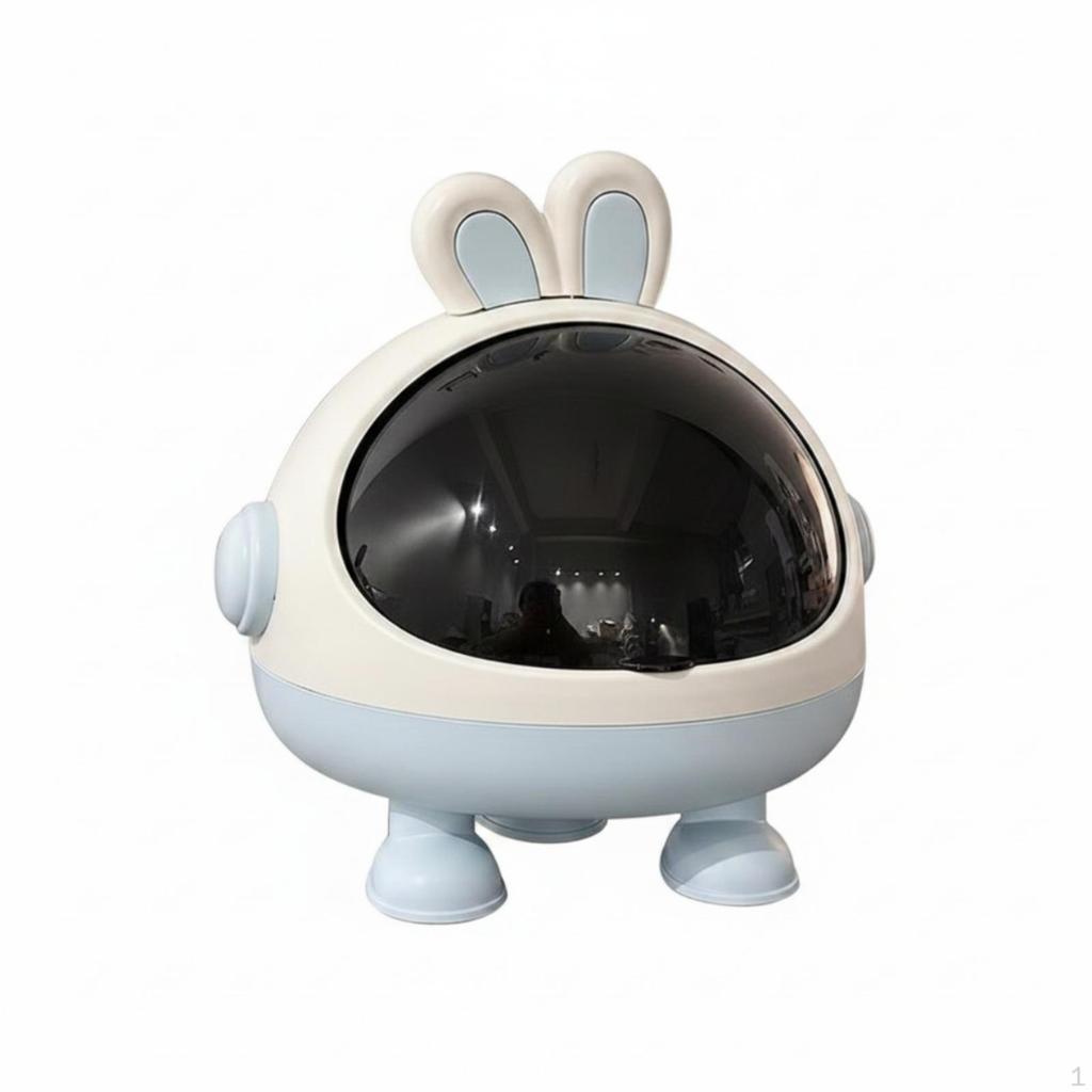 Hare Storage Box Playful Organizer Adorable Cartoon with Hinged Lid for Girls,