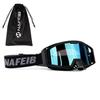 NAFEIB Motocross Goggles with Storage Bag Anti-UV Windproof Dustproof Dirt Bike ATV Off-Road Racing Goggles for Men Women