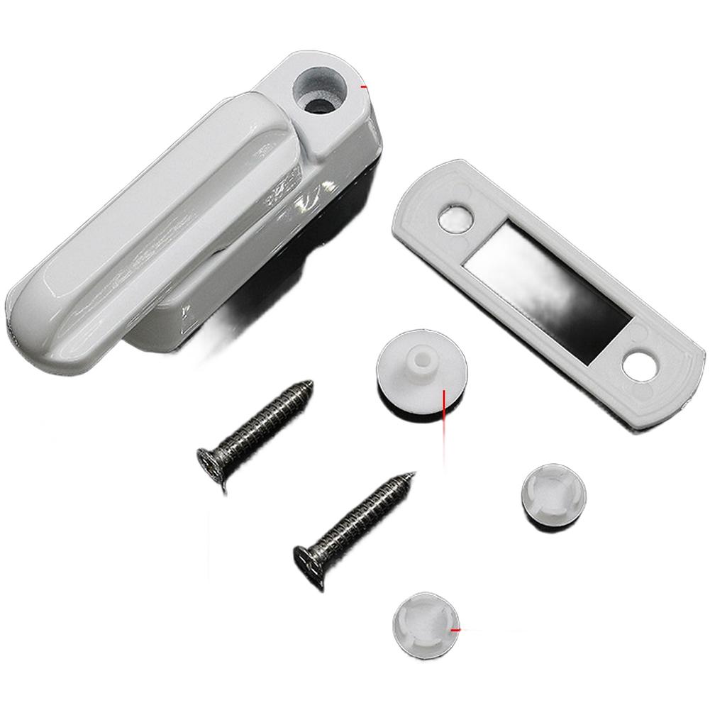

1pc Plastic Zinc Alloy T-lock Window Door Lock Home Balcony Replacement Security Window Door Lock Safety Bar Handle Sweep Latch