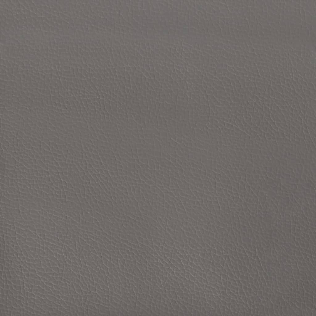 Bed Frame with Headboard Grey 180 x 200 cm Faux Leather