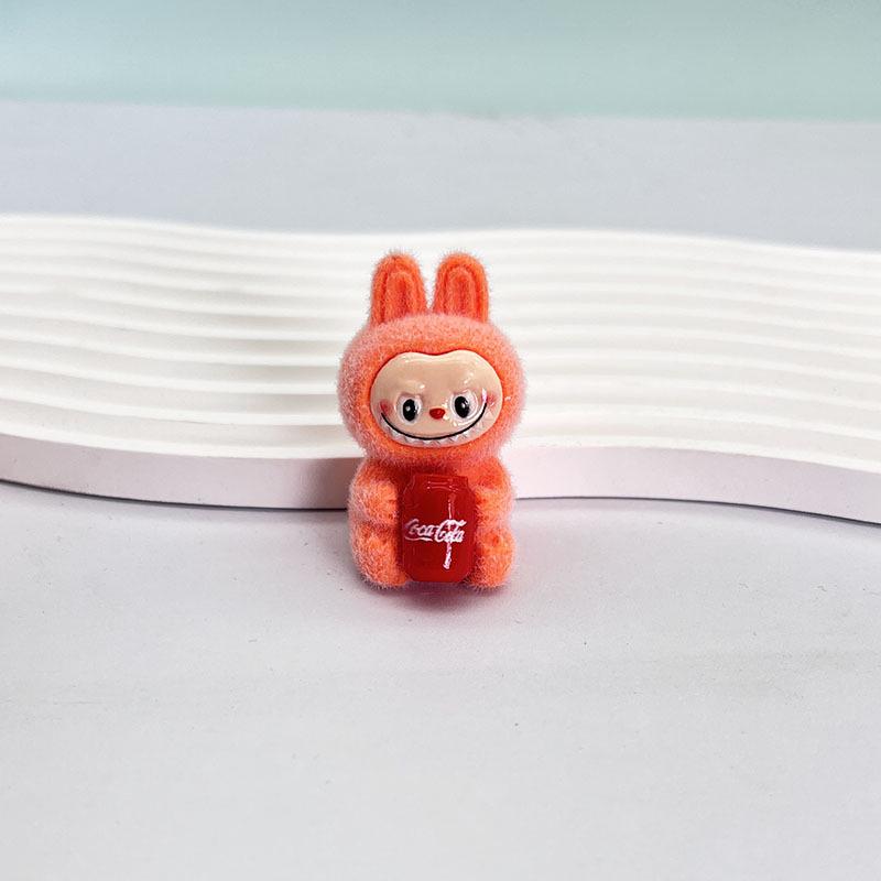 Flocked Coca-Cola Skateboard DIY Keychain with Resin Cartoons Blind Bag Edition