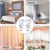 Barydat 60 Pcs Curtain Track Roller Hooks Curtain Rail Pulleys Runners Plastic Ceiling Gliders Window Rods Dual Wheel Roller Carriers Mounted Curtain