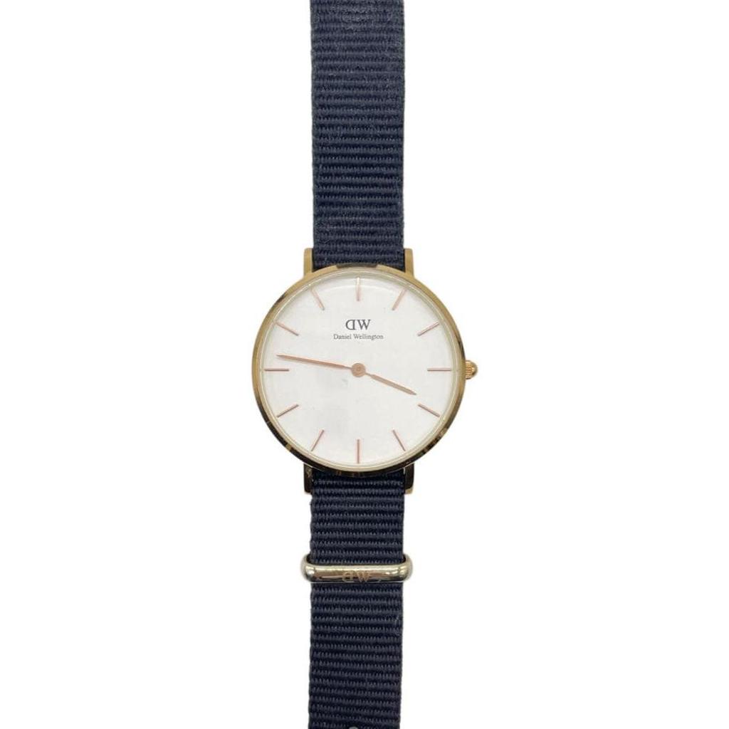 Used Daniel Wellington watch white dial gold navy