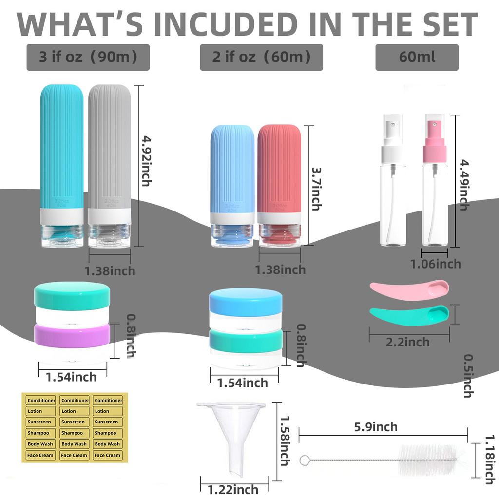 Silicone Sub-bottling Shampoo Body Wash Storage Bottle Portable Travel Sub-bottling