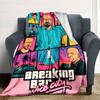 1 pezzo Coperta Morbida in Flanella Grand Theft Auto con Stampa di Designer Una coperta accogliente per tutte le stagioni, perfetta per il divano, il letto, l'ufficio