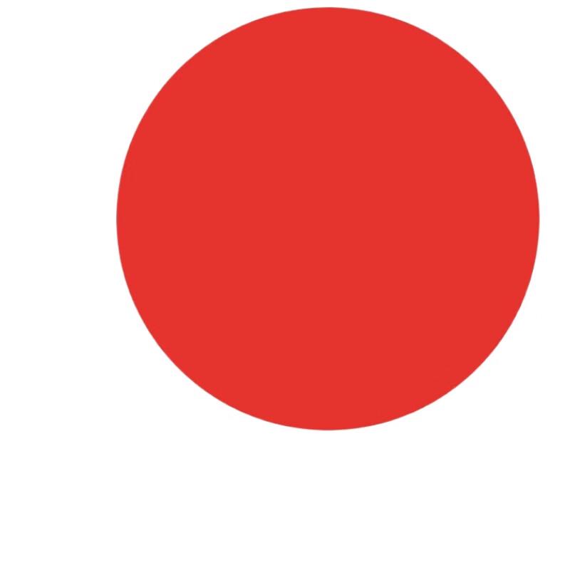 Haogongbang 5S/6S Round Floor Labels, Red (50-Pack)