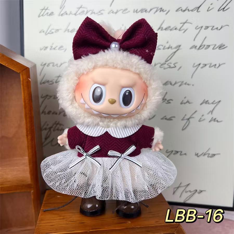 17cm Labubu Clothes Accessories First Generation Second Generation Doll Replacement Clothes Children's Toys Birthday Gift