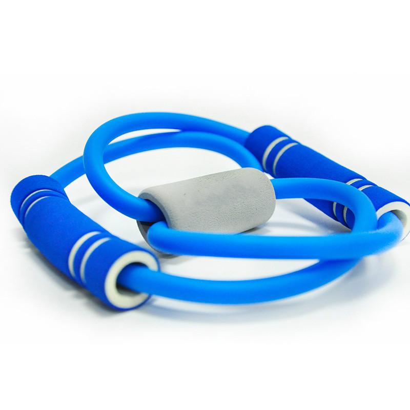 Yoga Gum Fitness Resistance Figure 8 Tubing Bowtie Pilates Tube Chest Expander Rope Workout Muscle Elastic Rubber Accessory
